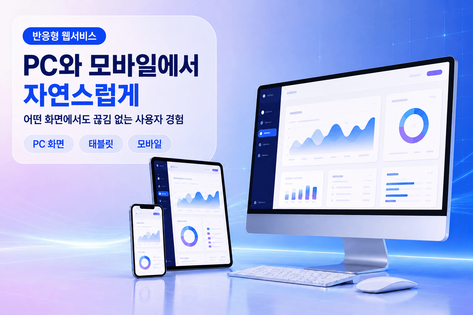 PC와 모바일에 대응하는 맞춤형 웹서비스