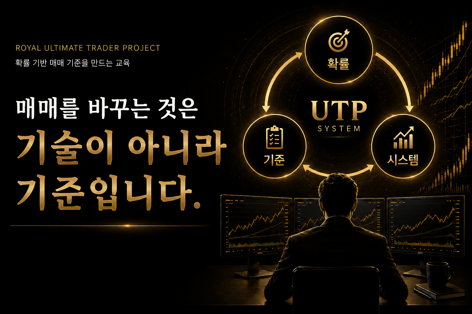 매매를 바꾸는 것은 기술이 아니라 기준이라는 UTP 교육 이미지