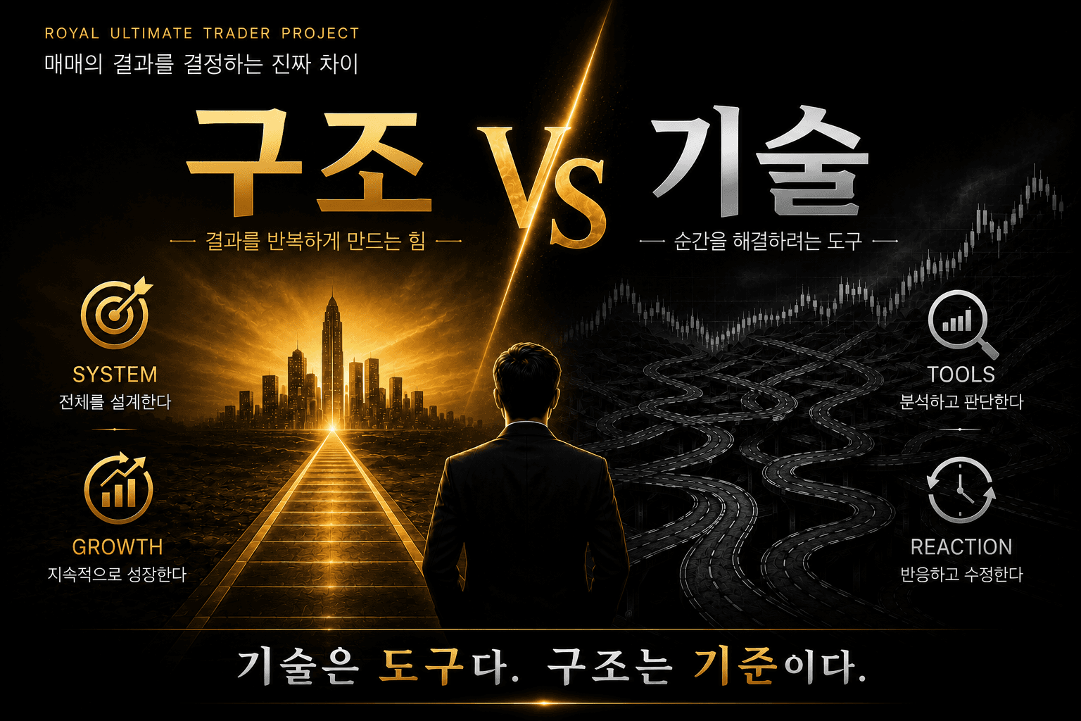 매매 구조와 기술의 차이를 설명하는 UTP 이미지