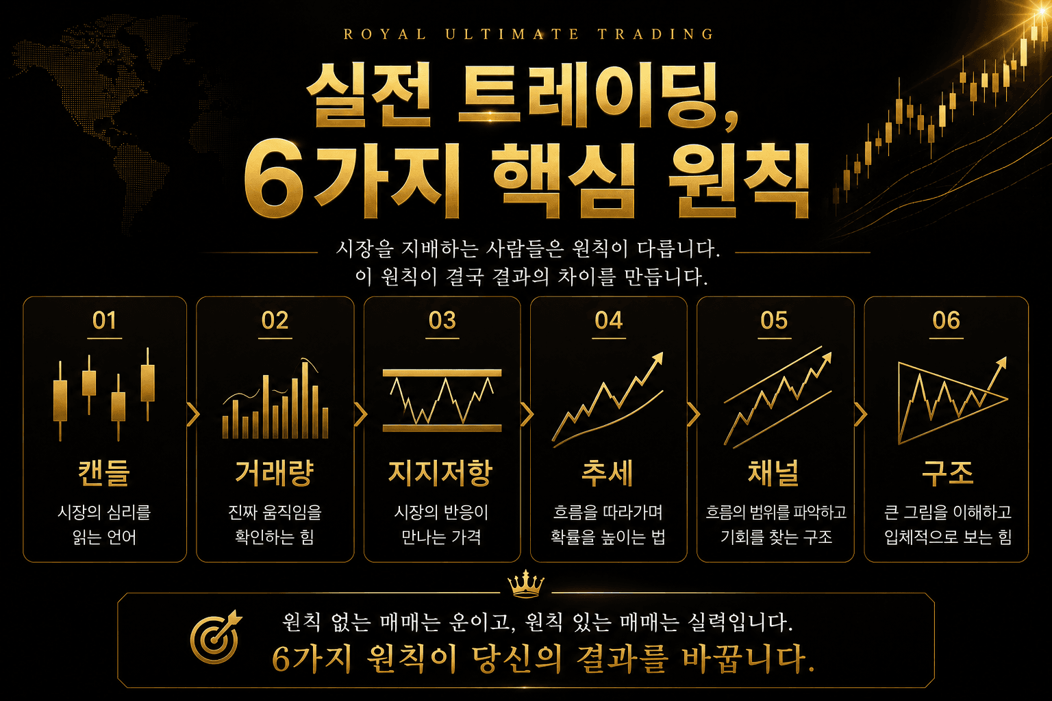 캔들 거래량 지지저항 추세 채널 구조 6가지 핵심 원칙