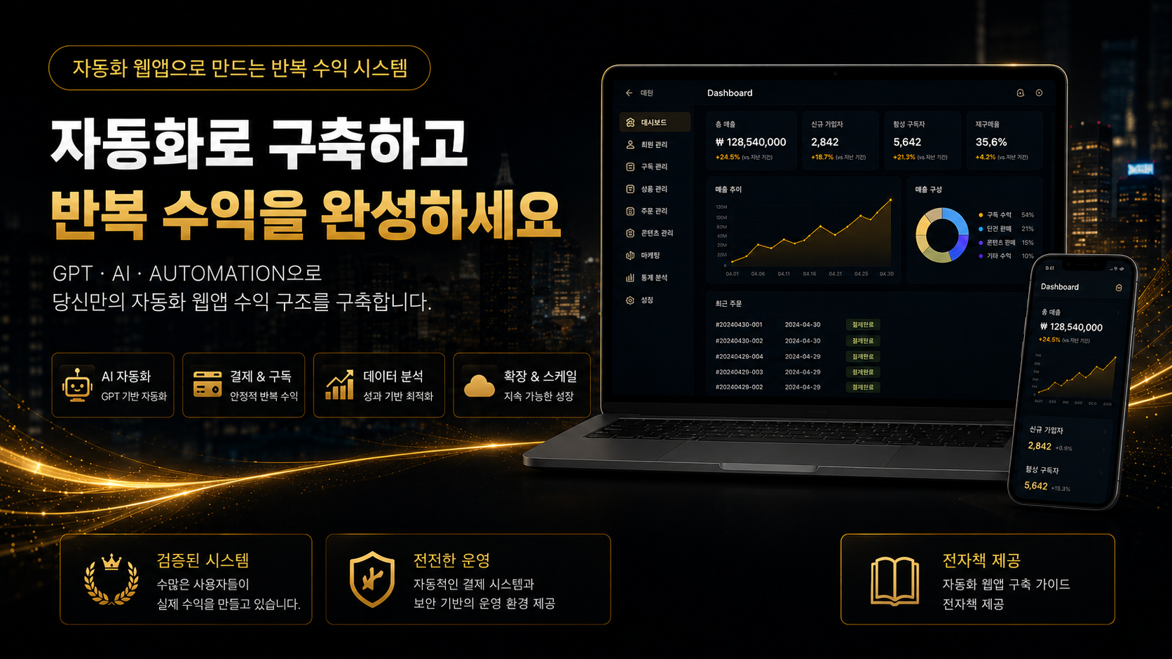 자동화 웹앱 수익화 CTA 이미지