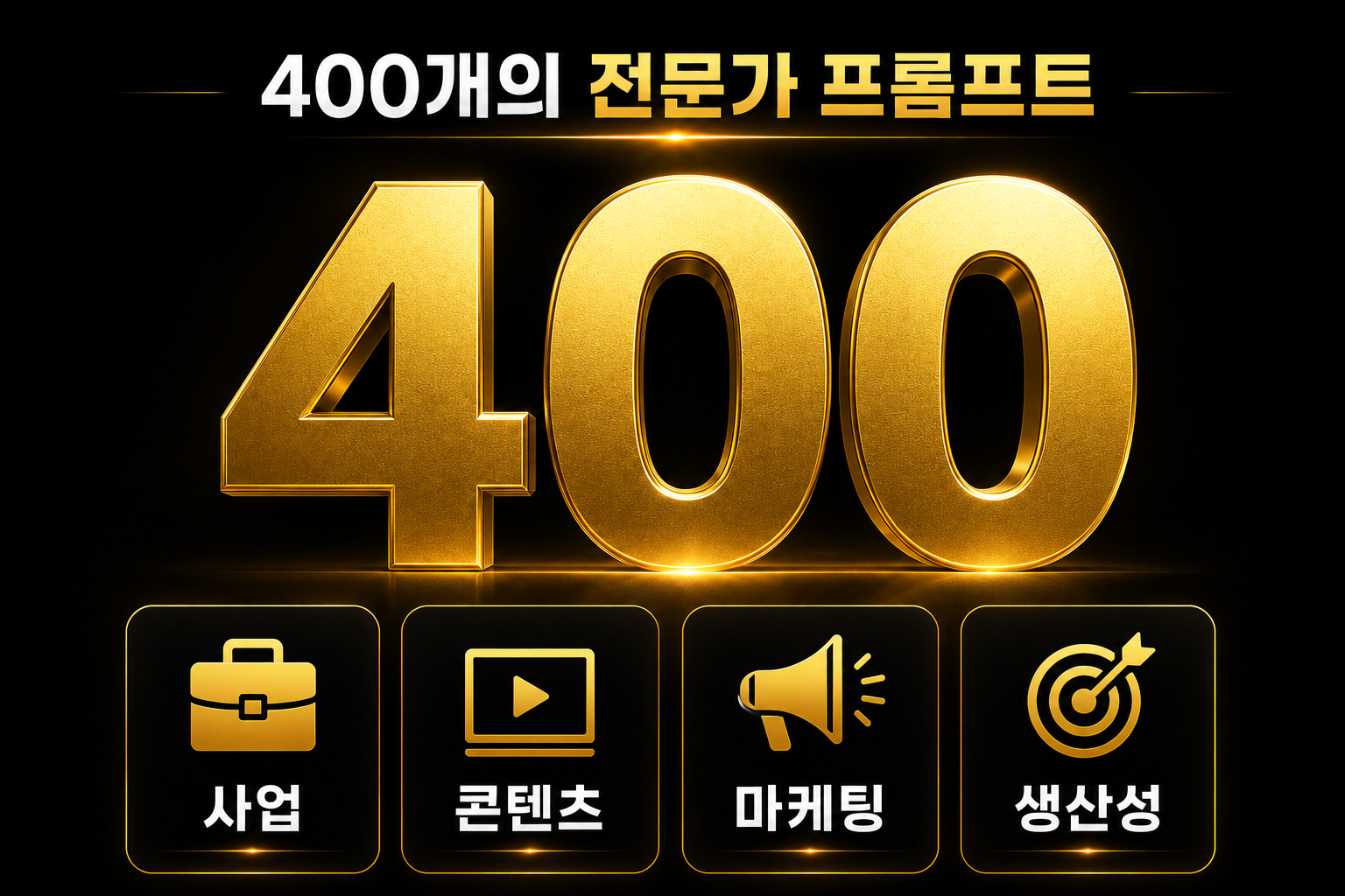 사업 콘텐츠 마케팅 생산성 분야의 전문가 프롬프트 400선