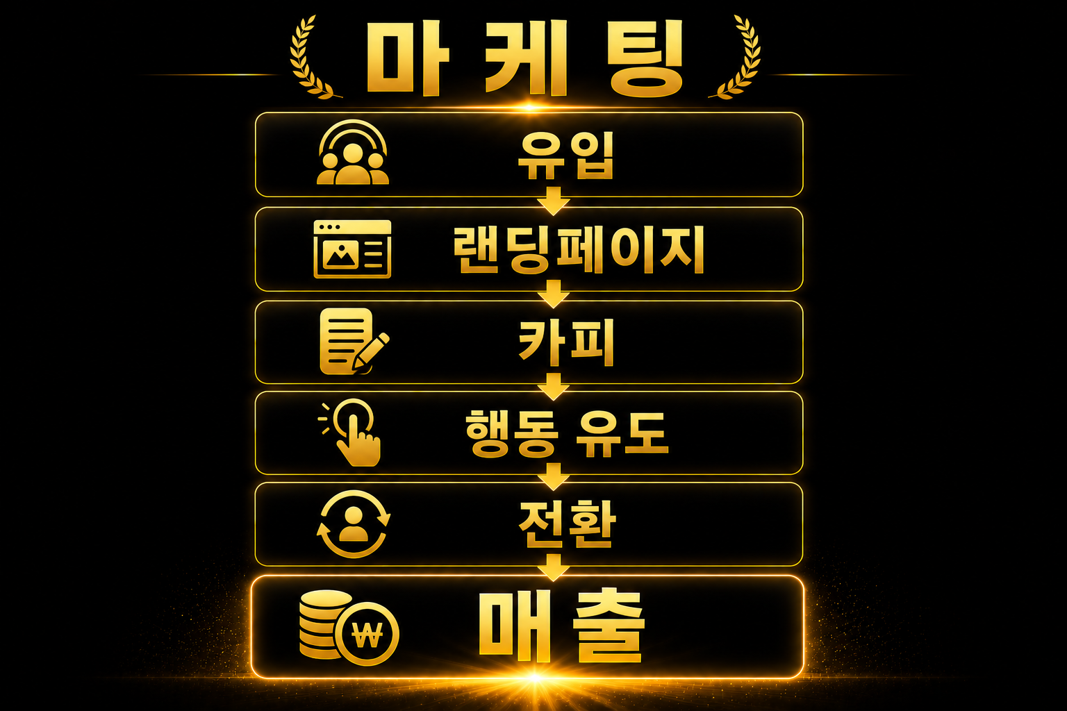유입 랜딩페이지 카피 행동 유도 전환 매출 마케팅 흐름